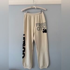 NWT - Freecity Lets Go Joggers in Bone (S)